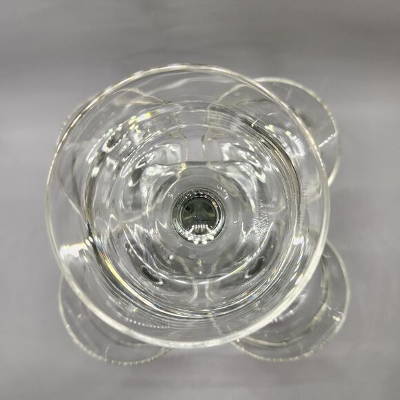 Nordic Wine Cocktail Glasses Gray Smoke Midnight Federal Square Foot MCM Set 4 - Picture 6 of 7